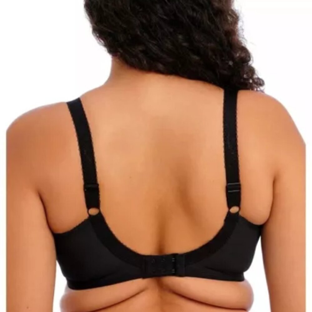 Elomi Black Namrah Underwire Full Cup Bra Size US 36L UK 36HH Retro Vintage - Picture 2 of 2